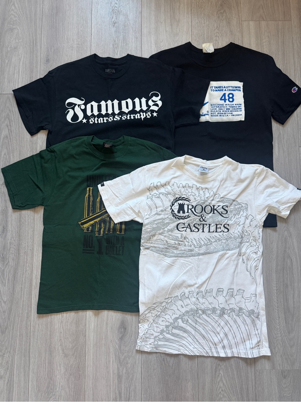 Mens Lot of 4 Graphic Skate Tshirts